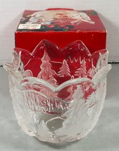 Mikasa Christmas Story Crystal Candle Holder with Scalloped Edges 3.25 Inches - $8.86