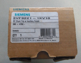 Siemens 3VF9221-1KV10 IEC Shunt Trip W/ Auxiliary Switch - $75.99
