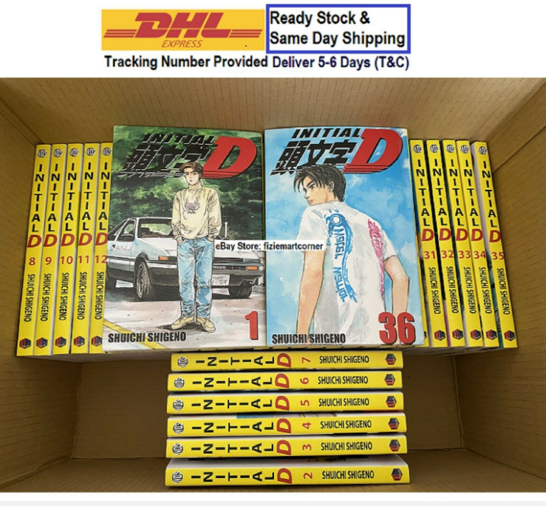 INITIAL-D Shuichi Shigeno Manga Volume 1-36 Set English Comic English Comic FS