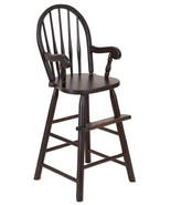 BOW BACK HIGH CHAIR - Solid Oak Child Booster Seat - Amish Handmade - $359.99