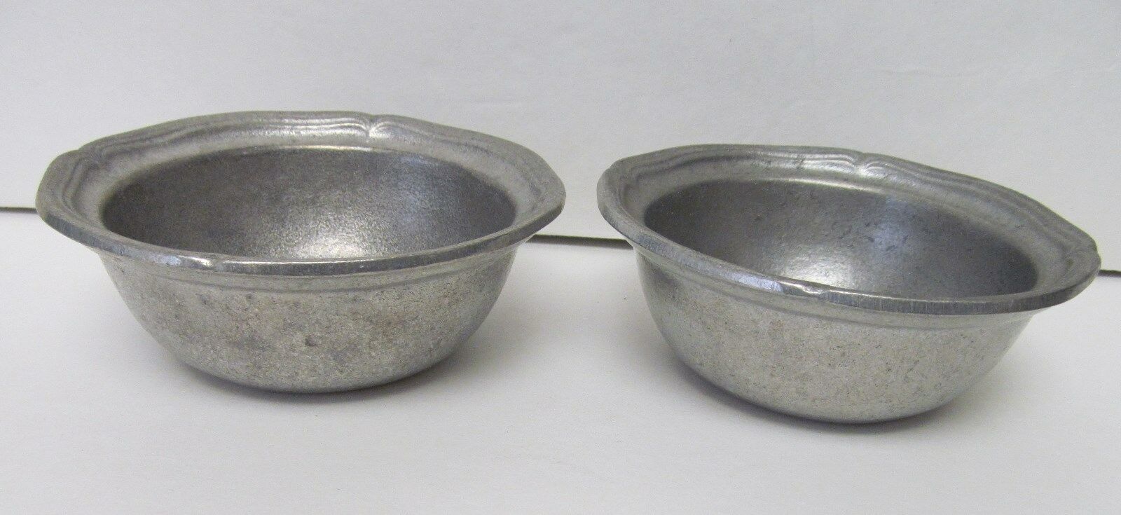 Primary image for Wilton Heavyweight Pewter 4 3/4" Custard Bowls Cups Condiment Set of 2 RVP VTG