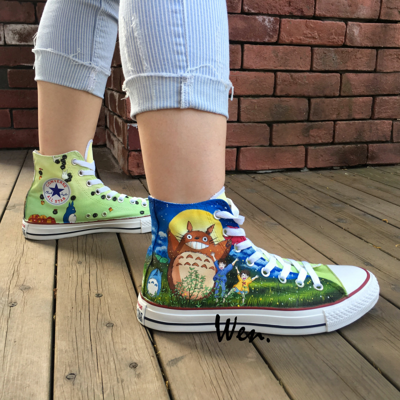 Top Hand Painted Shoes Anime My Neighbour Totoro Converse All Star Sneakers