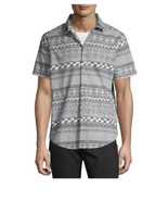 No Boundaries Men&#39;s Tribal Print Short Sleeve Button-up Shirt size small - $13.85