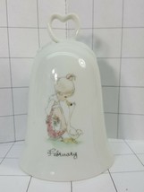 Precious Moments  Bell "February" 1986 Girl with Goose  #282 - $9.95