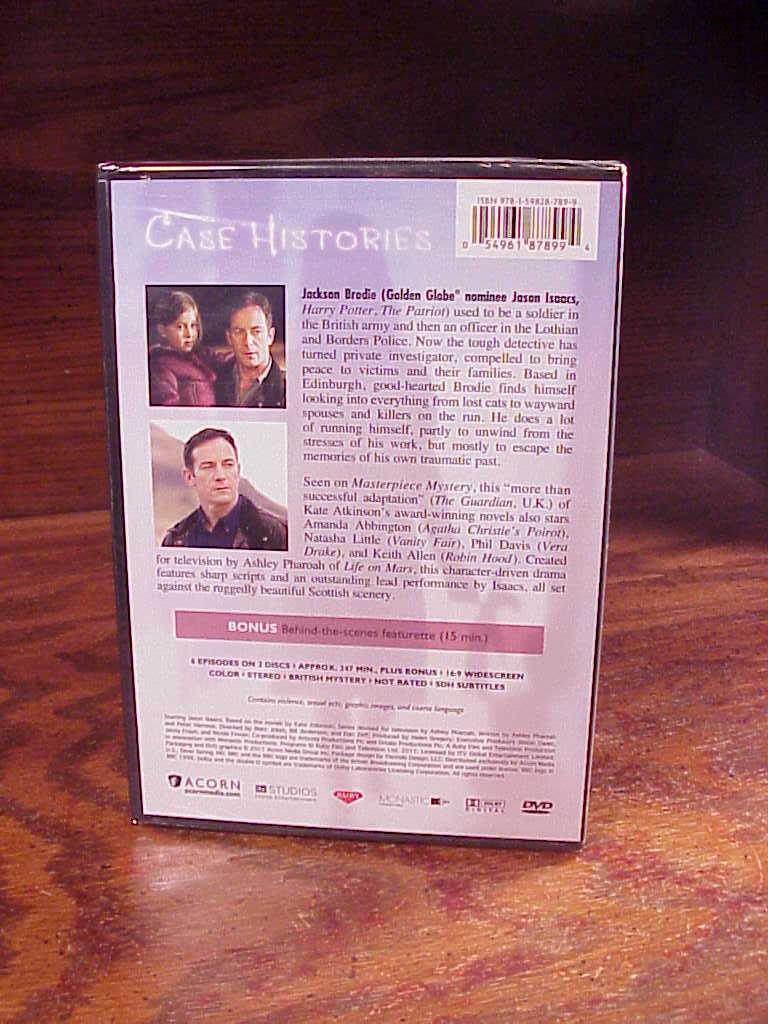 Case Histories Detective Series, with Jason Isaacs 2 DVD Set, New and Sealed BBC DVDs & Blu