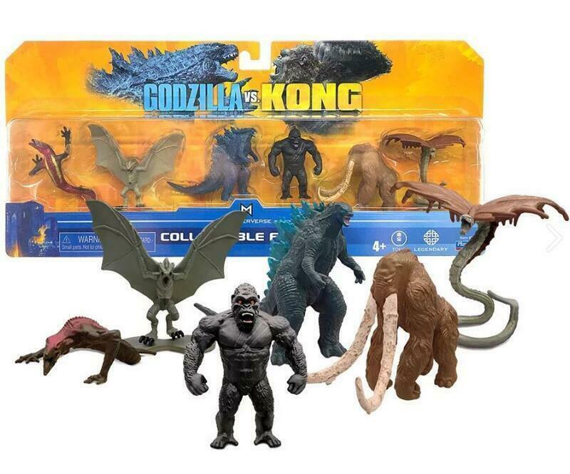 Playmates Godzilla VS Kong Mini Monster 5cm Set of 6 Figure New WARBAT BEHEMOTH