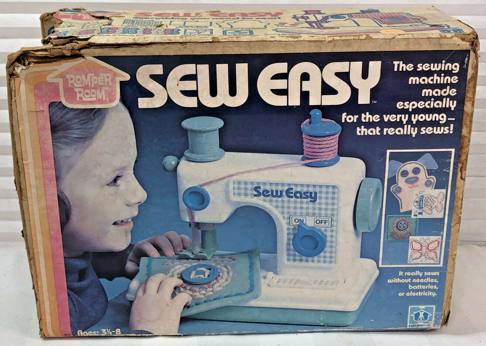 Vintage Hasbro 1980 Romper Room Sew Easy Kids Sewing Machine In Box