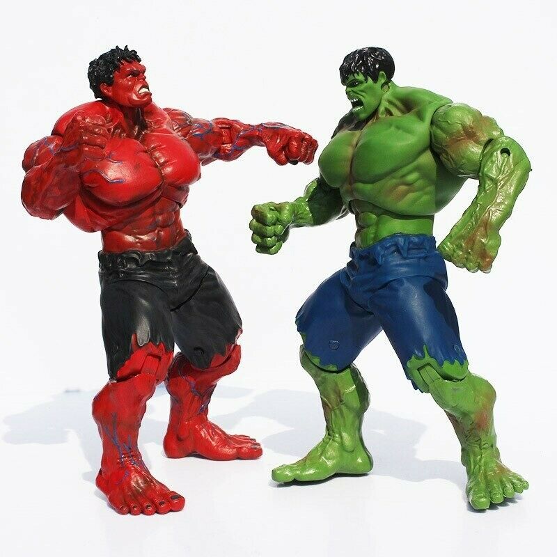 2 in 1 Offer / 10 Inch Marvel Legends Avengers Red Green Hulk Action Figure Lot