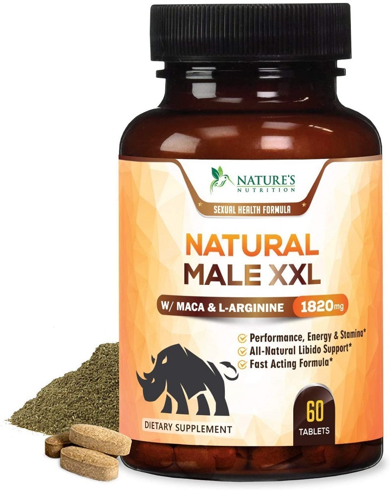 Natural Male XXL Pills Aids Natural Stamina, Strength & Mood for Men-Made in USA