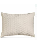 Lucky Brand Standard Pillow sham Ivory Vintage Wash Quilted Cotton Boho ... - $27.26