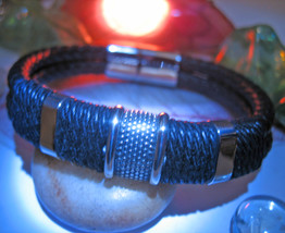 Haunted BRACELET PROTECTION AGAINST CURSES MAGICK 925  LEATHER WITCH Cas... - $66.77