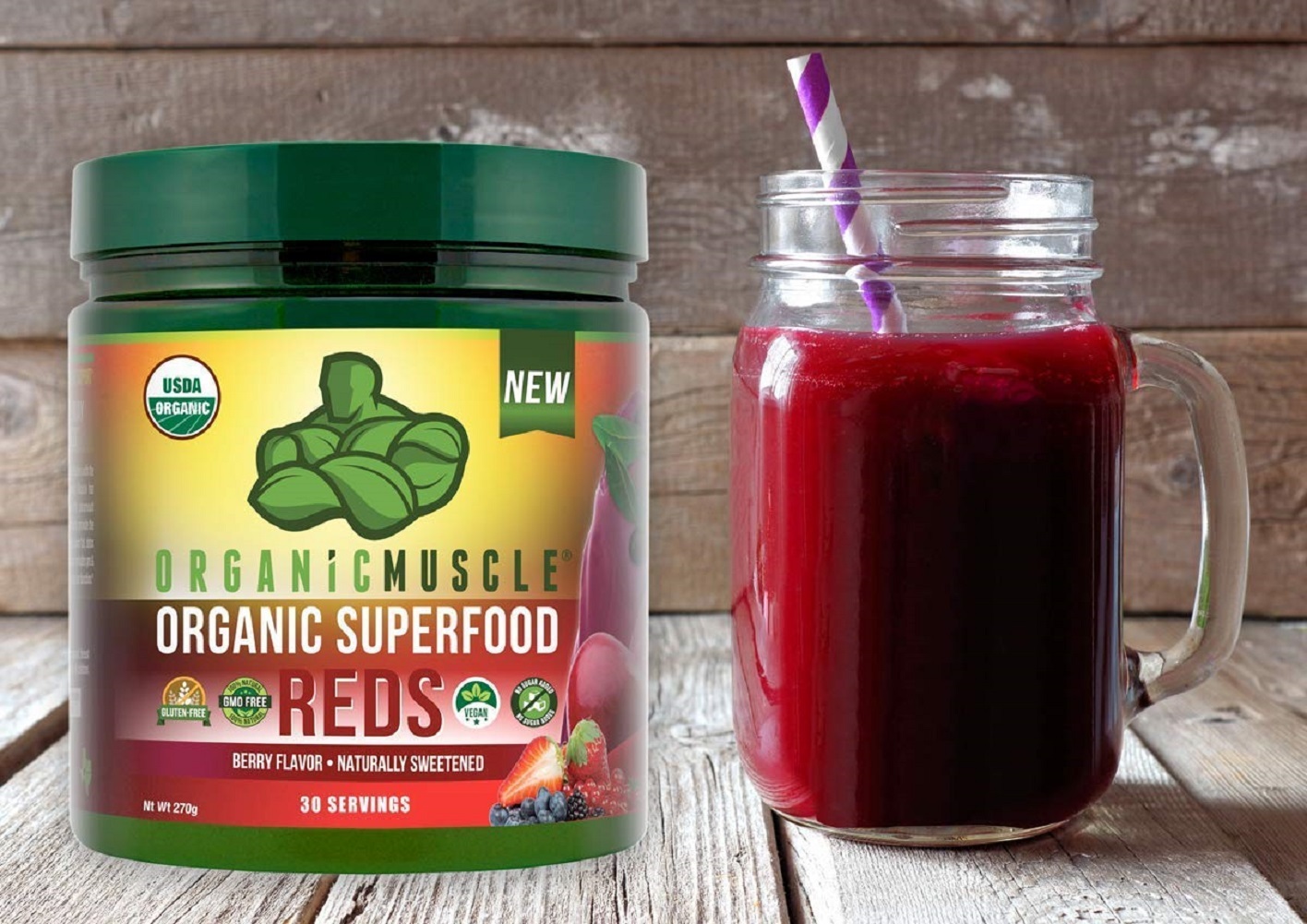 Certified Organic Superfood Reds Powder Vital Reds Juice Supplement