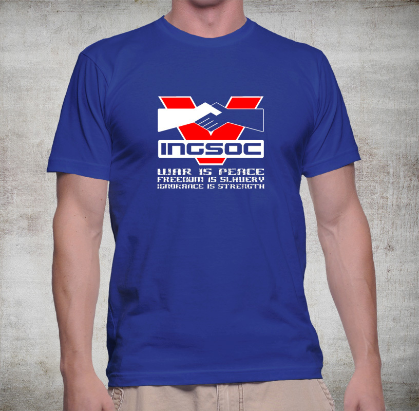 INGSOC George Orwell Slogan 1984 Big Brother Socialism War is Peace t ...