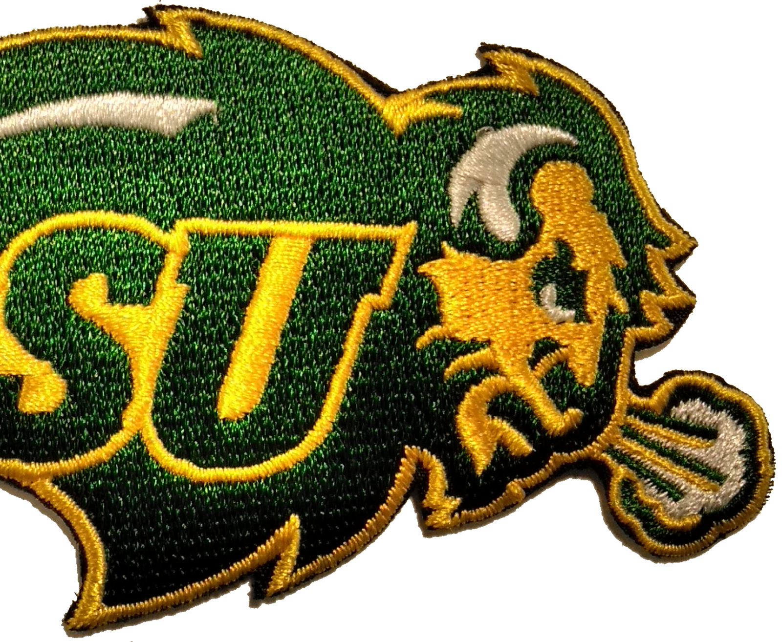 North Dakota State University Bison Embroidered Patch Sew / Iron-on Backings