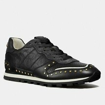 Coach C118 With Rivets Sneakers Black Size 5 - $133.65