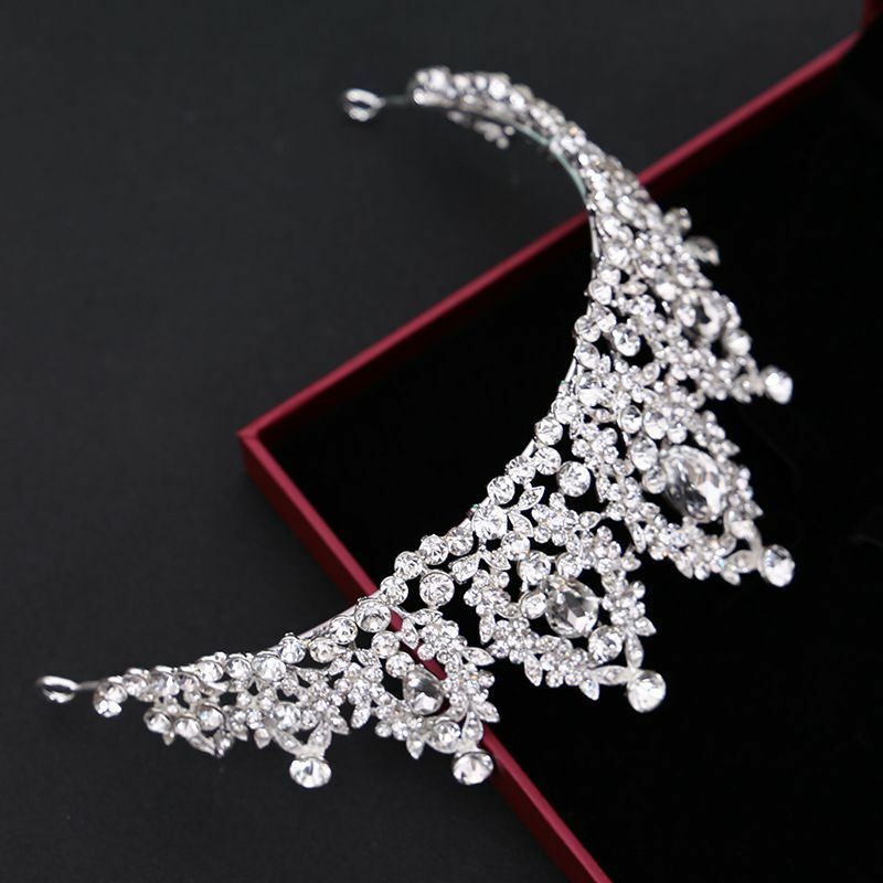 Cristal Diadème Concours Beauté Mariage Mariée Bandeau Perle Crown Strass Hair