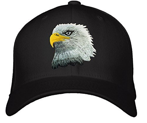 America Eagle Hat - Adjustable Mens Black - American USA Patriotic- Hats