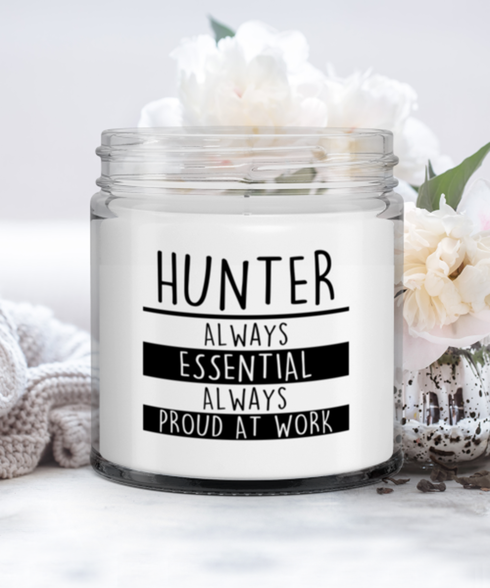 Hunter Candle - Always Essential Always Proud At Work - Funny 9 oz Hand Poured