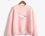 Eece turtleneck sweatshirt 2017 autumn winter kawaii unicorn print harajuku casual thumb155 crop