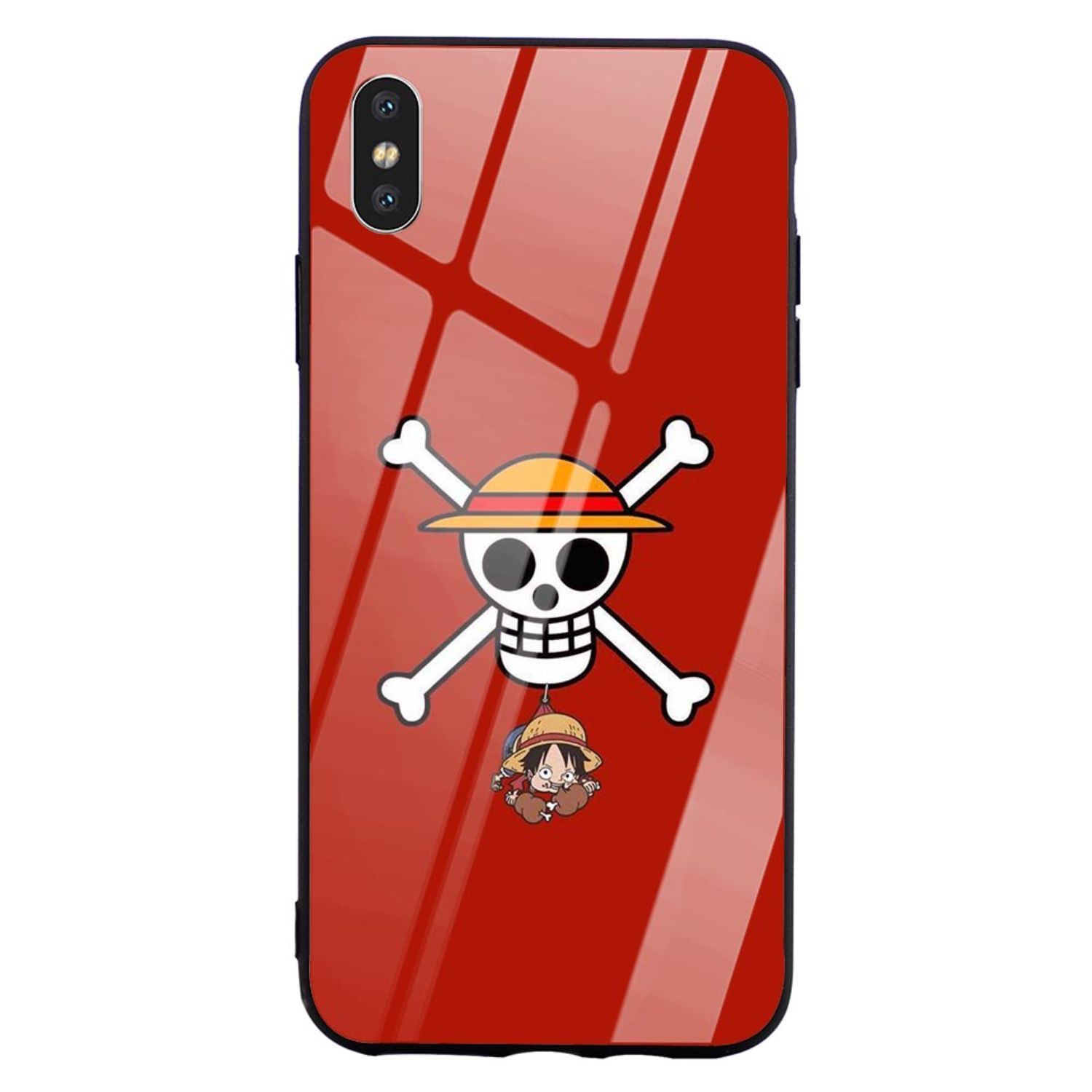 Anime One Piece Tempered Glass Phone Cover Case for iPhone XR X 7 11 Pro Max N05 - Cases, Covers