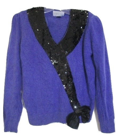 purple sequin sweater
