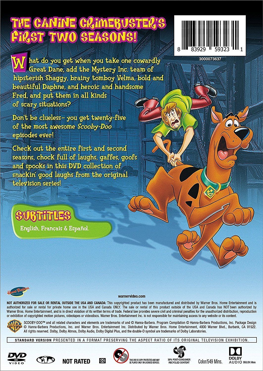 Scooby-Doo Where Are You Complete TV Series All Seasons 1 2 3 DVD Set