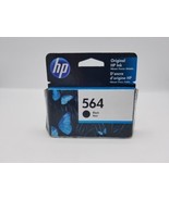 GENUINE HP 564 Black Original Ink Cartridge EXPIRES 8/2023 NEW SEALED SH... - $13.81