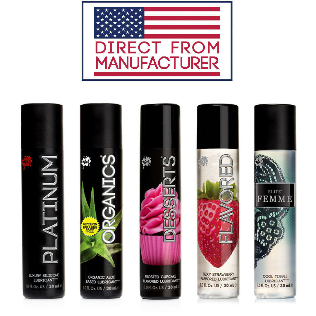 Wet Lubricants Assortment Variety Pack, 5 1 Ounce Bottles Premium