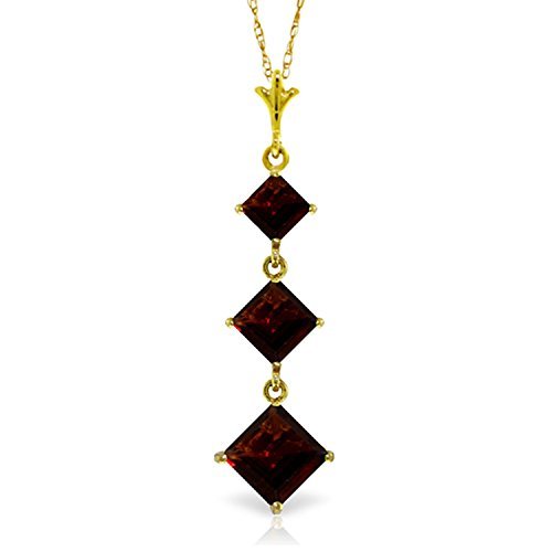Galaxy Gold GG 14k 18 Yellow Gold Necklace with Natural Garnets