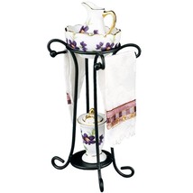 Dollhouse Violet Flower Wash Stand Set 1.749/7 Reutter Miniature 2018 - $50.80