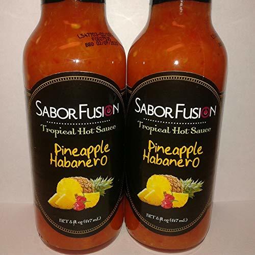 Sabor Fusion Tropical Hot Sauce, Pineapple Habanero, 5 fl oz Bottle