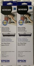 2 Genuine Epson S015329 Black Ribbon Cartridges For FX-890 Sealed Retail Boxes - $9.89