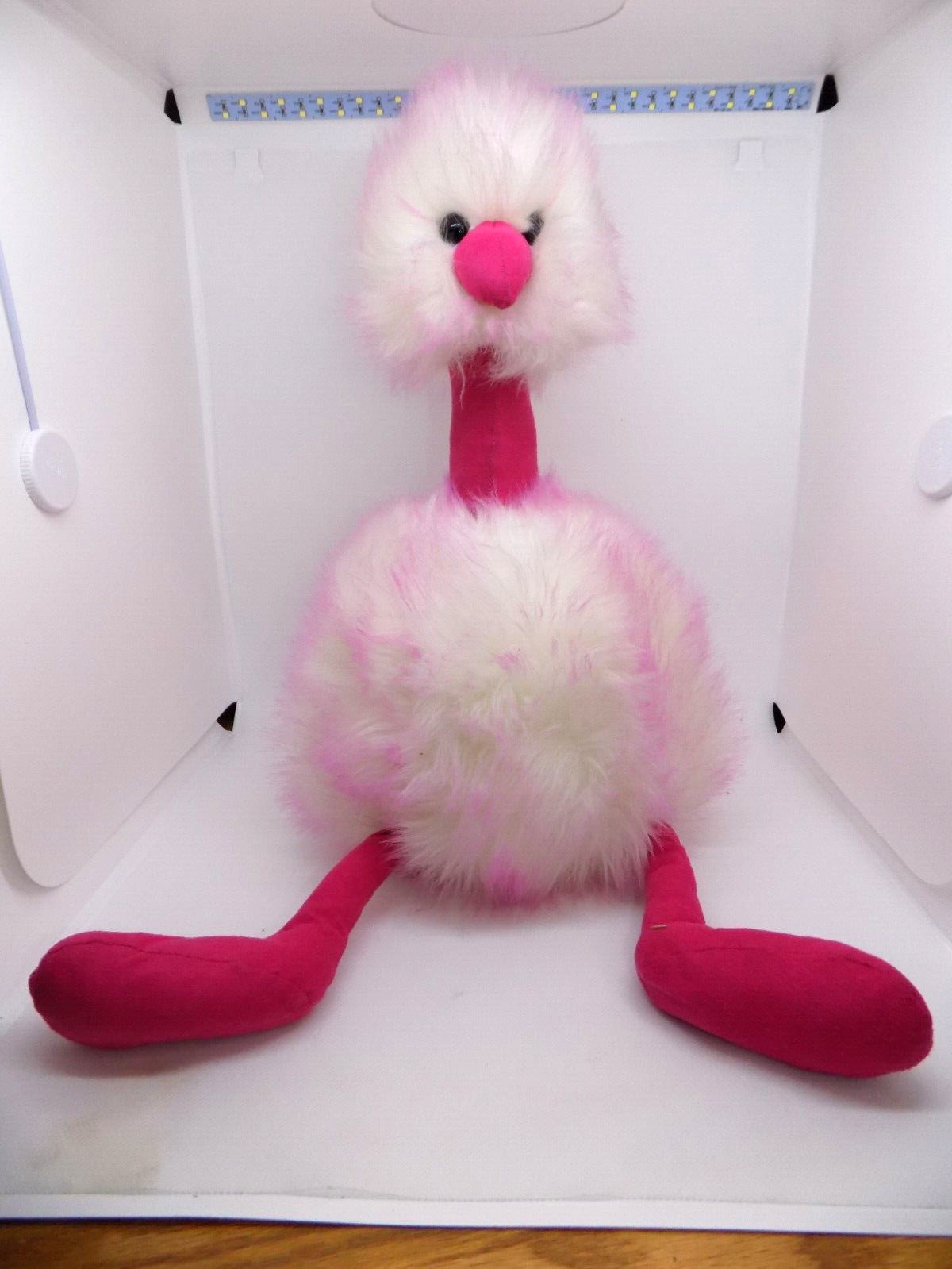 Jellycat Ostrich Plush Raspberry Ripple Bird Emu Pink Pom Stuffed