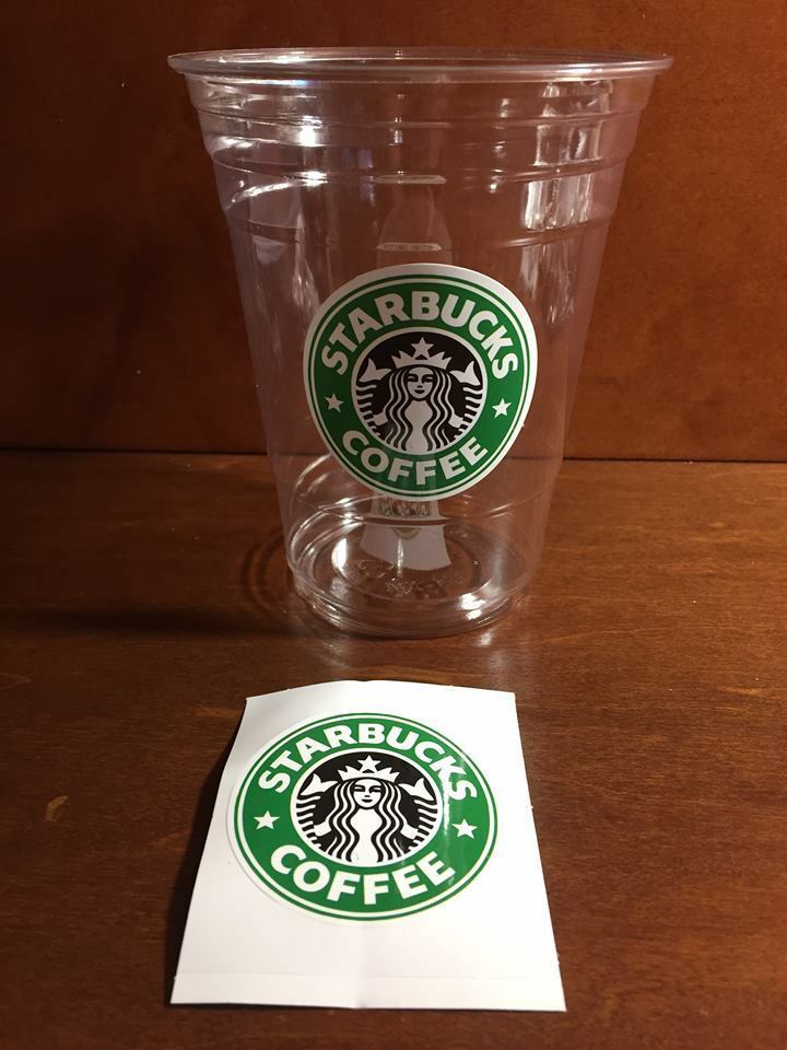 Starbucks Coffee Plastic PVC Vinyl Stickers decal for cups mug (6 pk ...