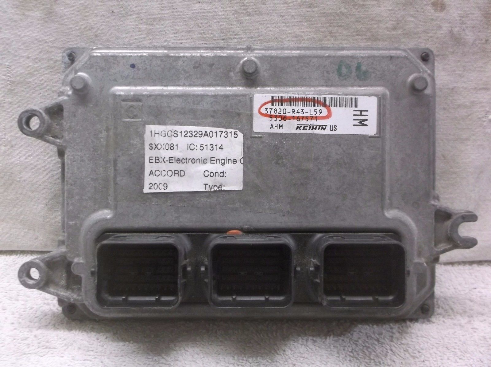 08-09-10 HONDA ACCORD 2.4L ENGINE CONTROL MODULE/COMPUTER...ECU..ECM ...