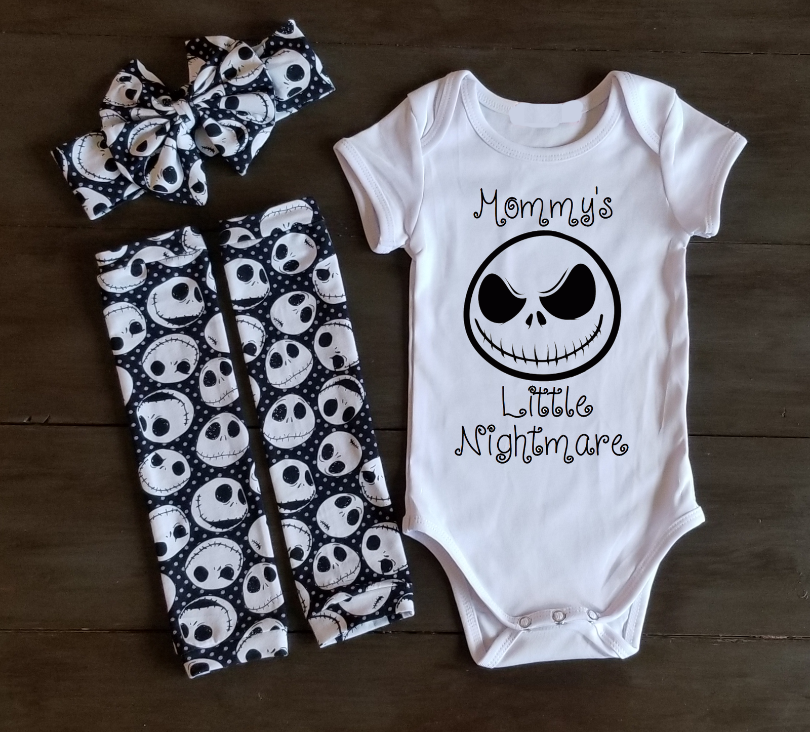 The Nightmare Before Christmas Onesie Shirt Skellington Mommy's Little
