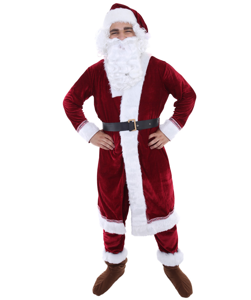 Men's Deluxe Classic Santa Claus Suit Costume | Multi Christmas Costume HC-030