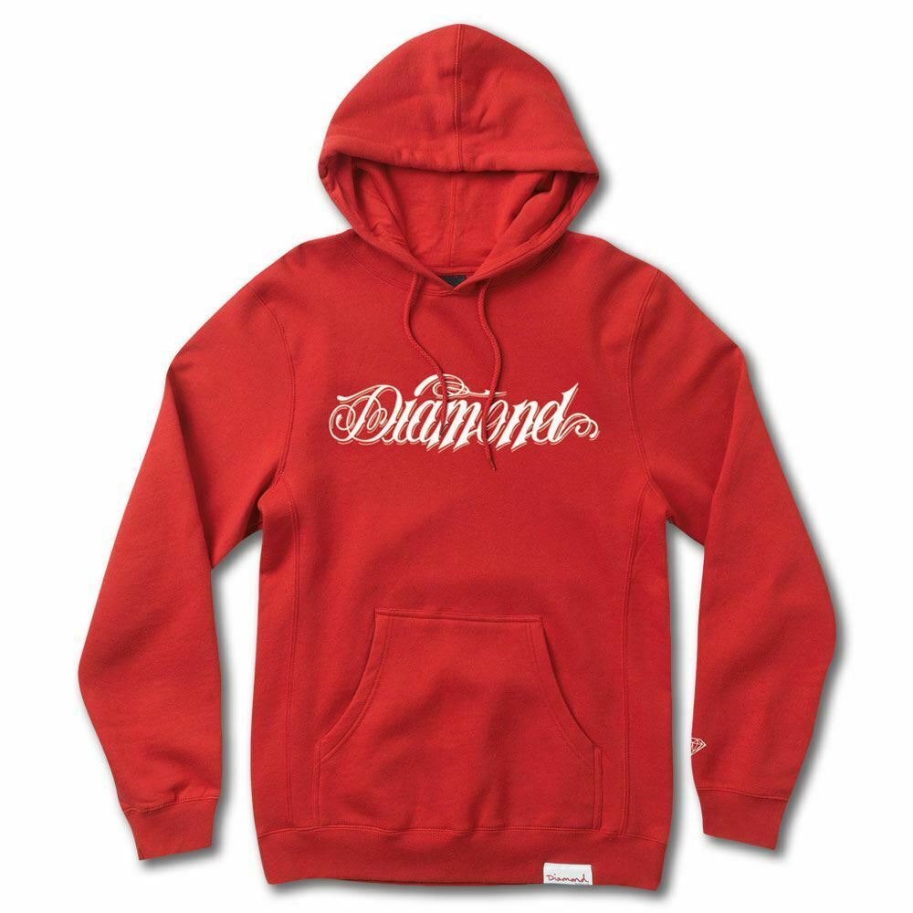Diamond Supply Co Giant Script Hoodie Red - Hoodies & Sweatshirts