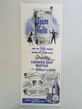 1953 Canada Dry Sparkling Water Mixer Drinks Tumbler Ice Vtg Magazine Print Ad - $9.79