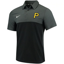 Nike Pittsburgh Pirates Polo Shirt Authentic Elite Collection Black Medi... - $44.95