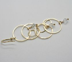 925 STERLING SILVER GOLD PL PENDANT EARRINGS WITH CIRCLES BY MARIA IELPO ITALY image 7