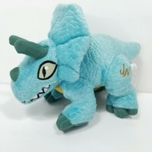 JW Jurassic World Triceratops Aqua Blue Plush Dinosaur 8&quot; Long Hasbro Un... - $16.82