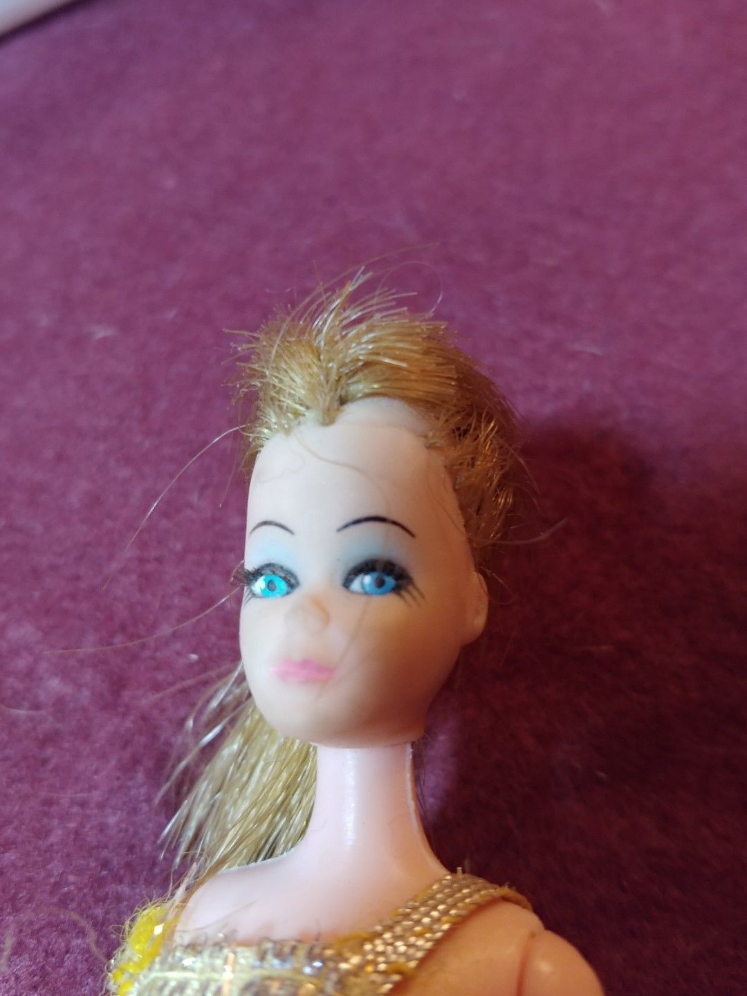 Vintage Dawn Doll with original outfit (pink and gold dress) Dawn