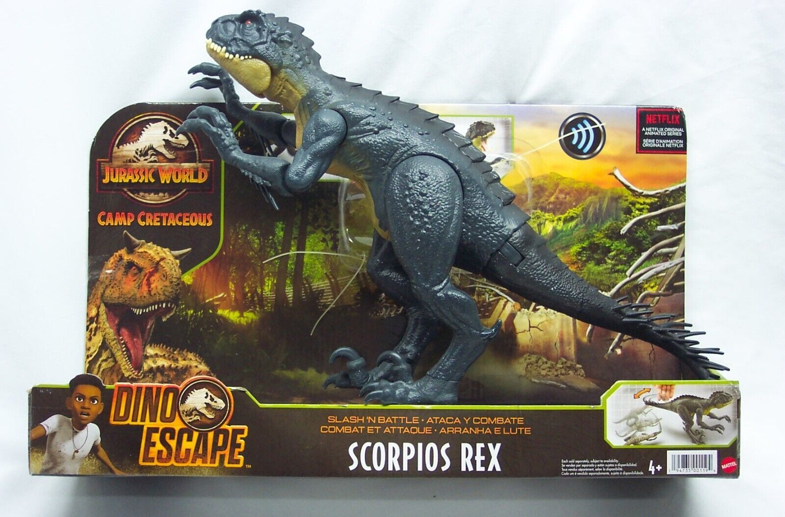 Jurassic World Camp Cretaceous Scorpios Rex Dinosaur 15 Toy W Sound Mattel Action Figures 4704