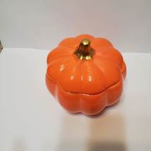 Pumpkin Trinket Box, Ceramic Pumpkin, Fall Decor, Autumn Decor, Orange Pumpkin image 2