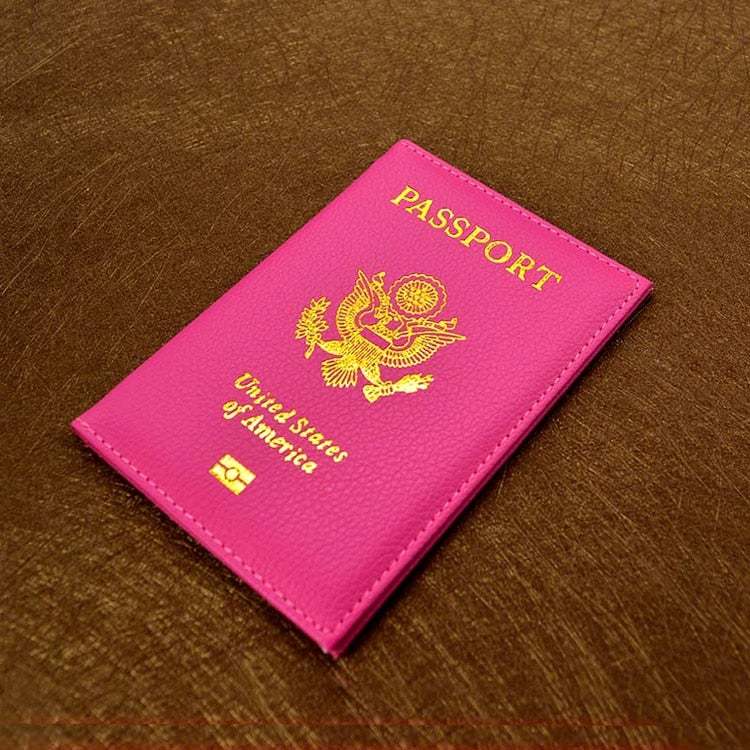 Personalised leather USA Passport Cover Customized Travel Passport holder Americ