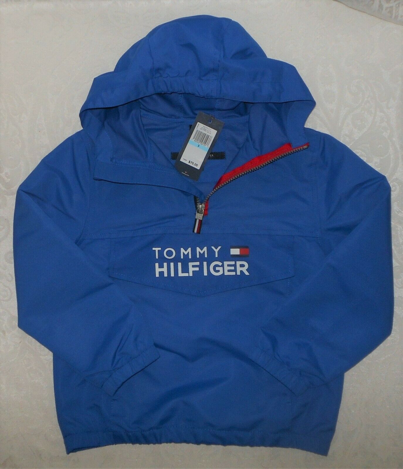 Tommy Hilfiger Boys Pullover Windbreaker Coat Hoodie 5 $70 NWT FREE ...