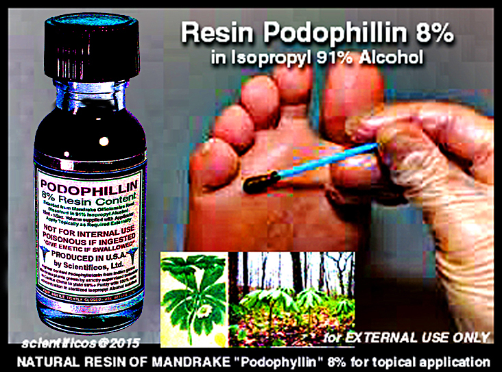 8 Podophyllin Resin in 30ml 91 Isopropyl Alcohol Mandrake Root for