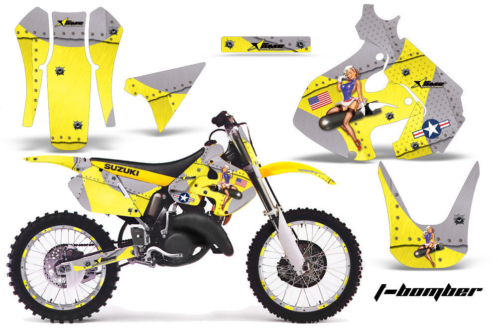 Suzuki RM 125 Graphic Kit AMR Racing MX # Plates Decal Sticker RM125 99 ...