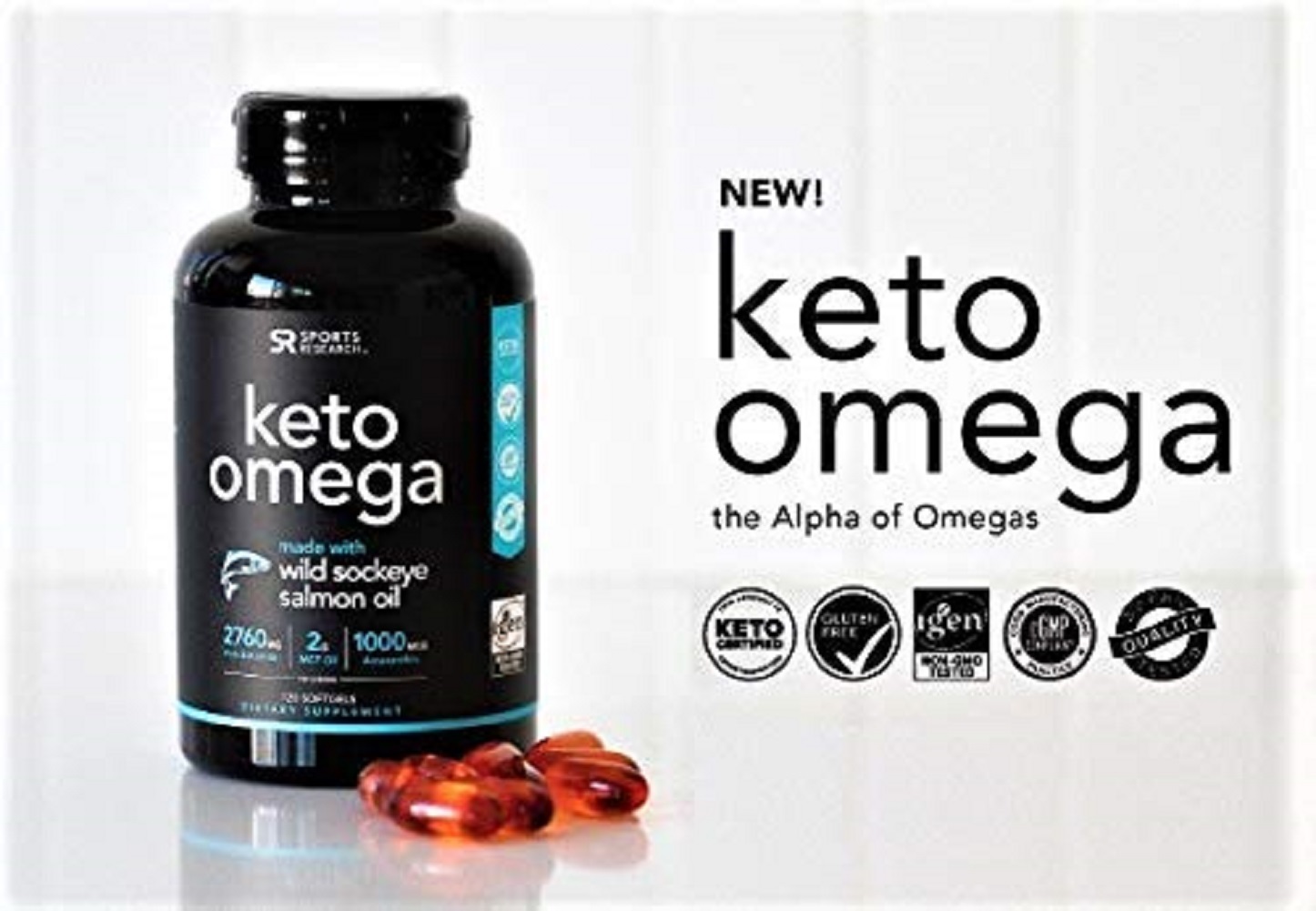 Keto Omega Fish Oil with Wild Sockeye Salmon, Antarctic